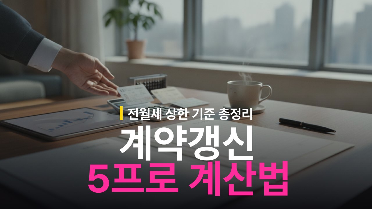 계약갱신청구권 5프로 계산 방법과 증액 상한 기준