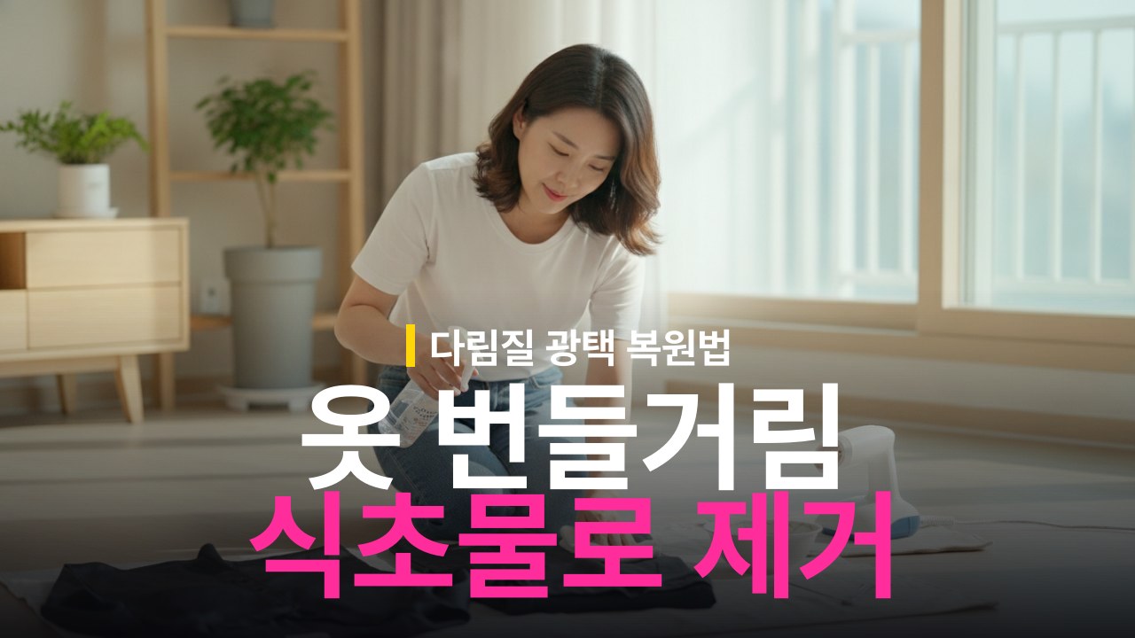 다림질 옷 번들거림 없애는 방법과 식초물 분무