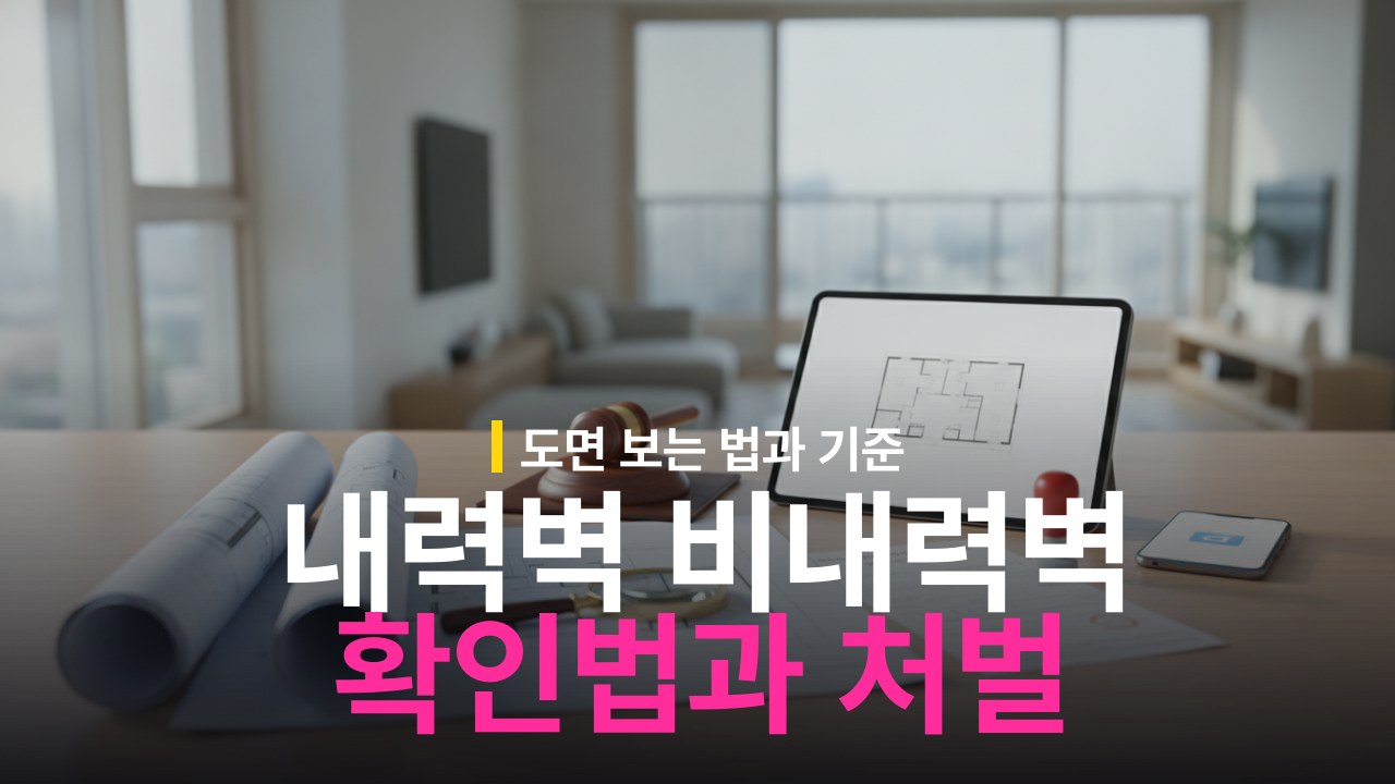 아파트 내력벽 비내력벽 확인 방법과 불법 철거 처벌 기준