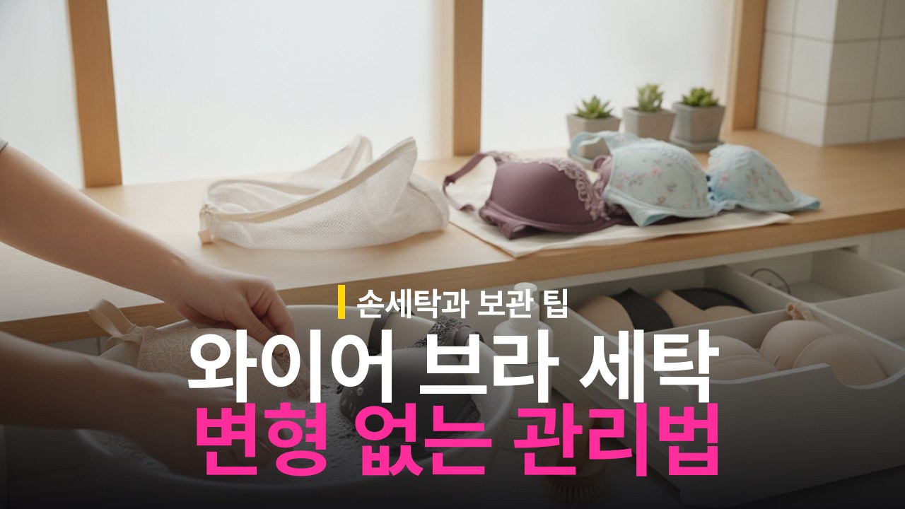 와이어 브라 세탁 방법과 형태 변형 방지 보관