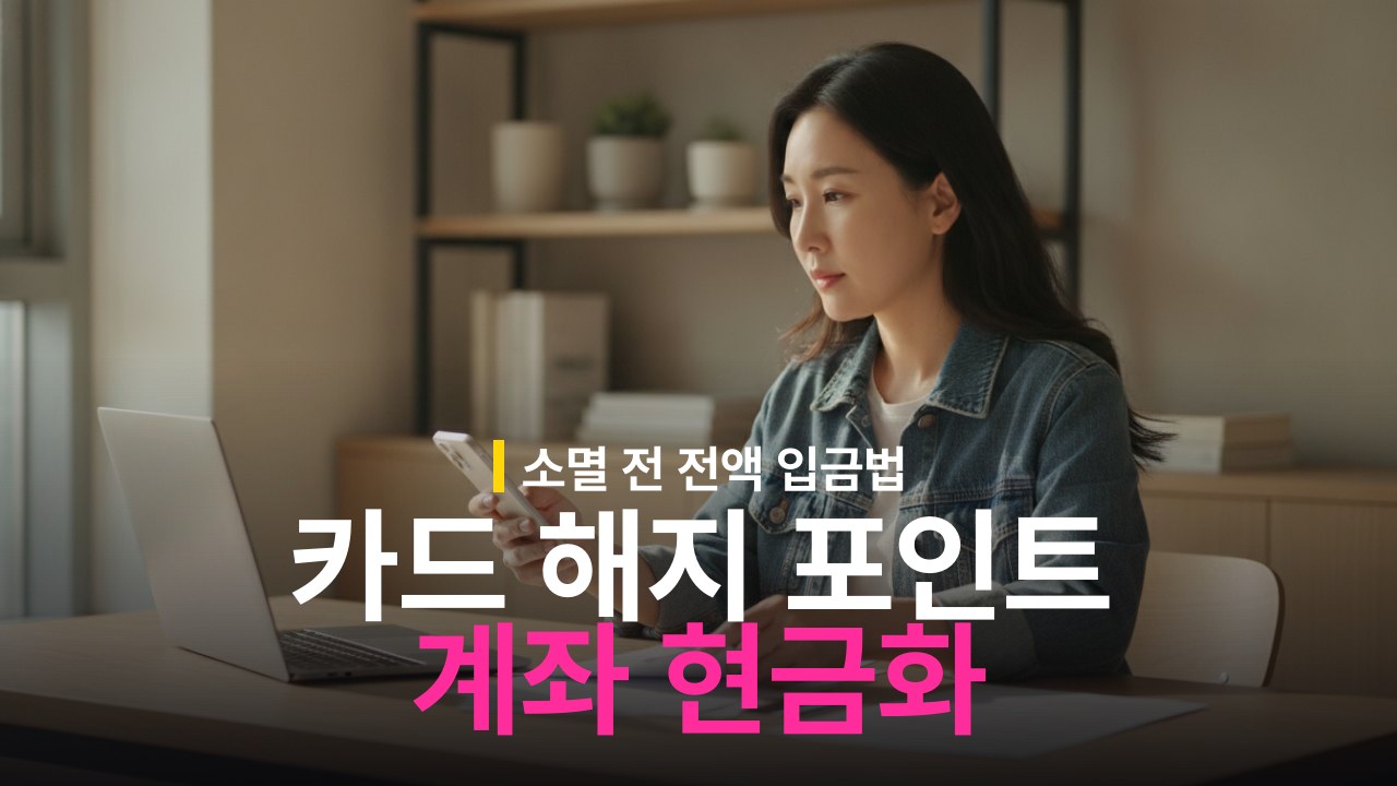 신용카드 해지 시 포인트 소멸 기준과 현금화 계좌 입금 방법