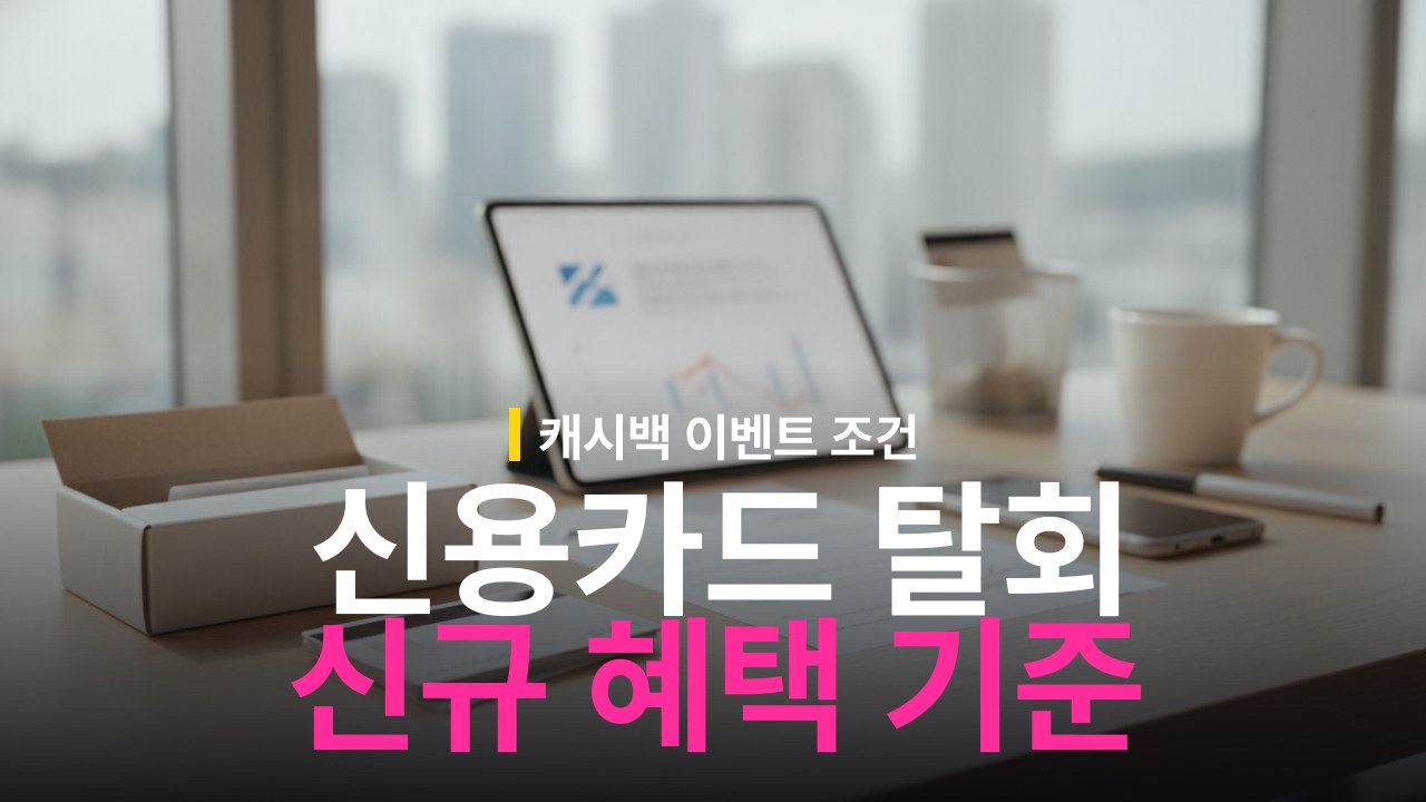 신용카드 탈회 후 신규 발급 캐시백 이벤트 참여 가능 기준