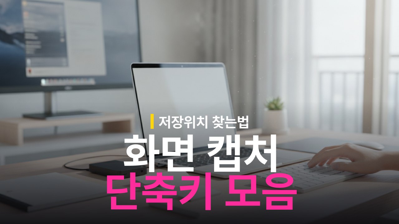 컴퓨터 화면 캡처 단축키 및 저장 위치 확인 방법