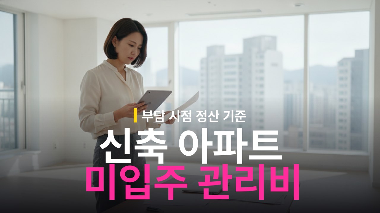 신축 아파트 미입주 관리비 부담 시점과 정산 기준