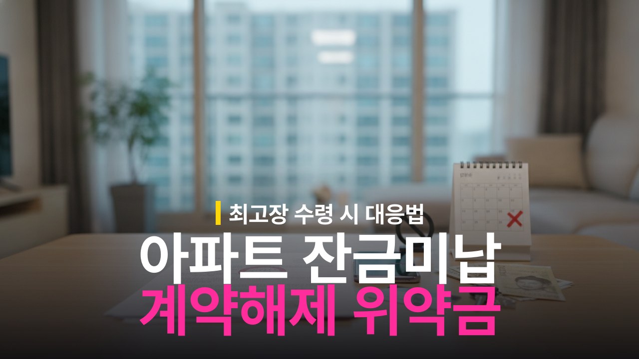 분양 아파트 잔금 미납 계약해제 요건과 위약금 기준