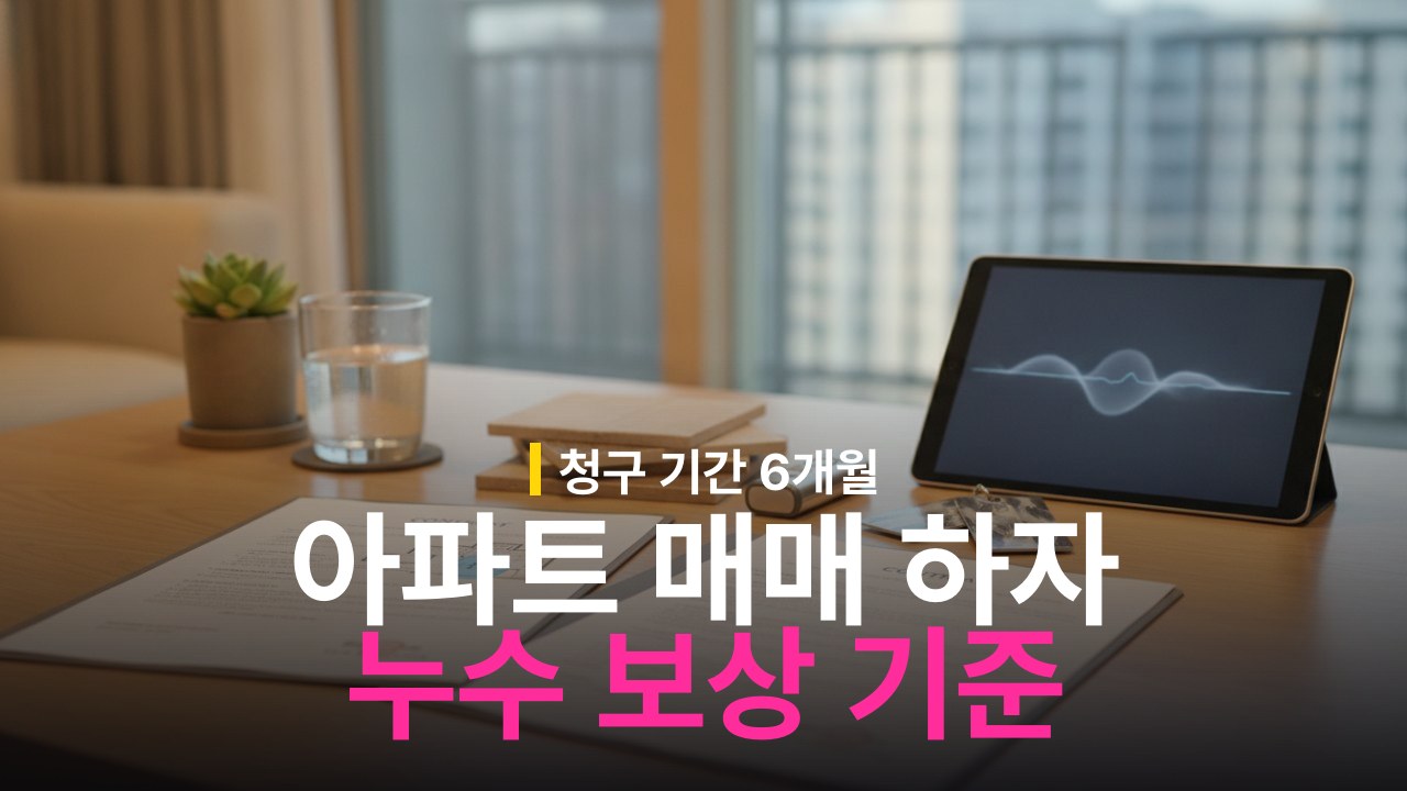 아파트 매매 하자담보책임 청구 기간과 누수 보상 기준