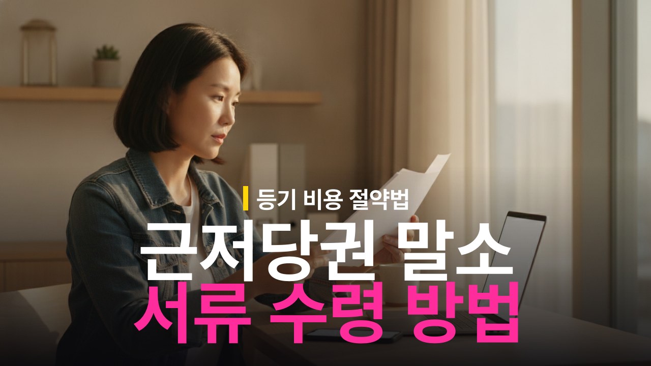 근저당권 말소 서류 수령 비용과 방법