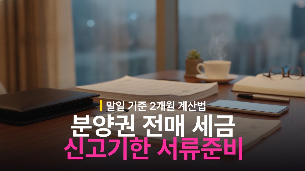 분양권 전매 양도소득세 신고 기한과 필요 서류 준비 방법
