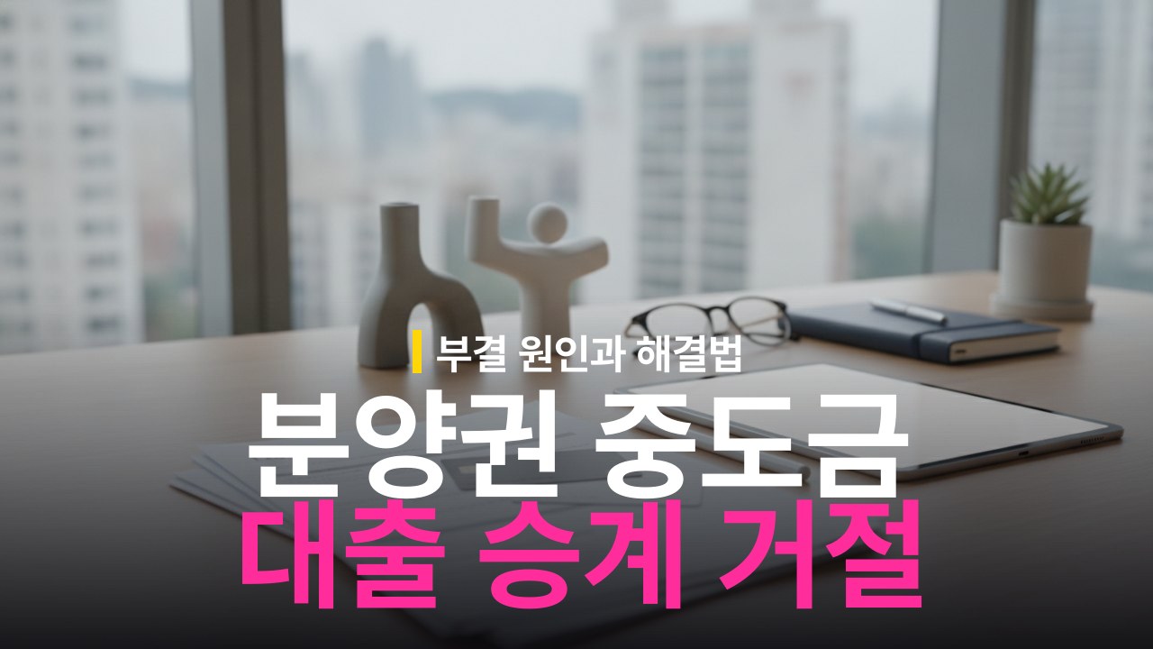 분양권 중도금 대출 승계 거절 사유와 해결 방법