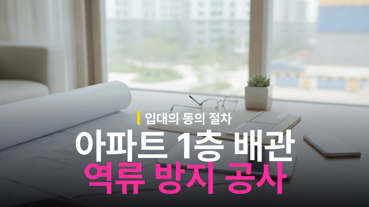 아파트 1층 단독배관 공사 비용과 입대의 동의 기준