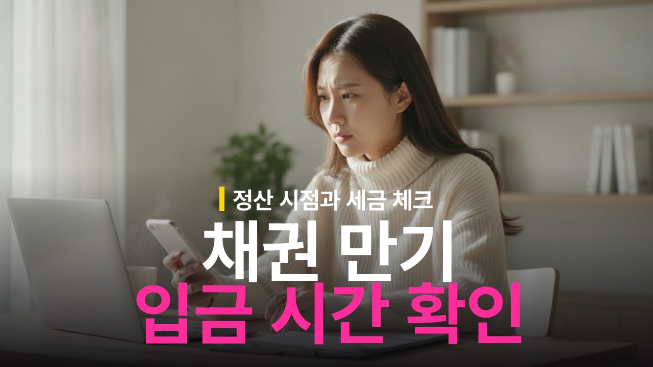 채권 만기 상환금 입금 시간과 확인 방법