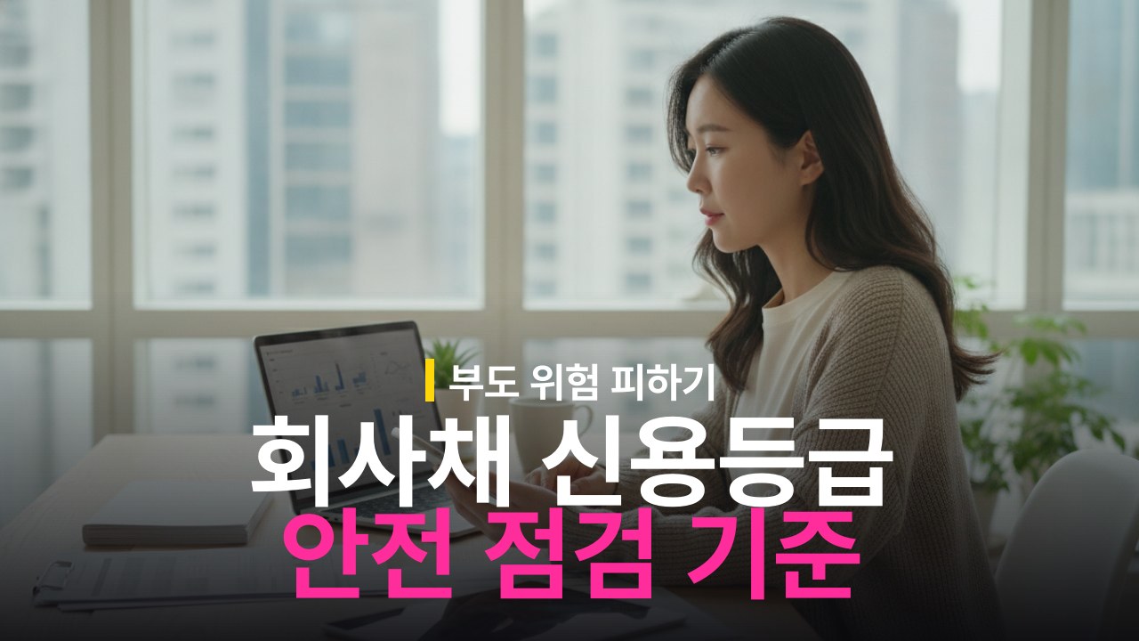 회사채 신용등급 기준과 투자 부적격 확인 방법