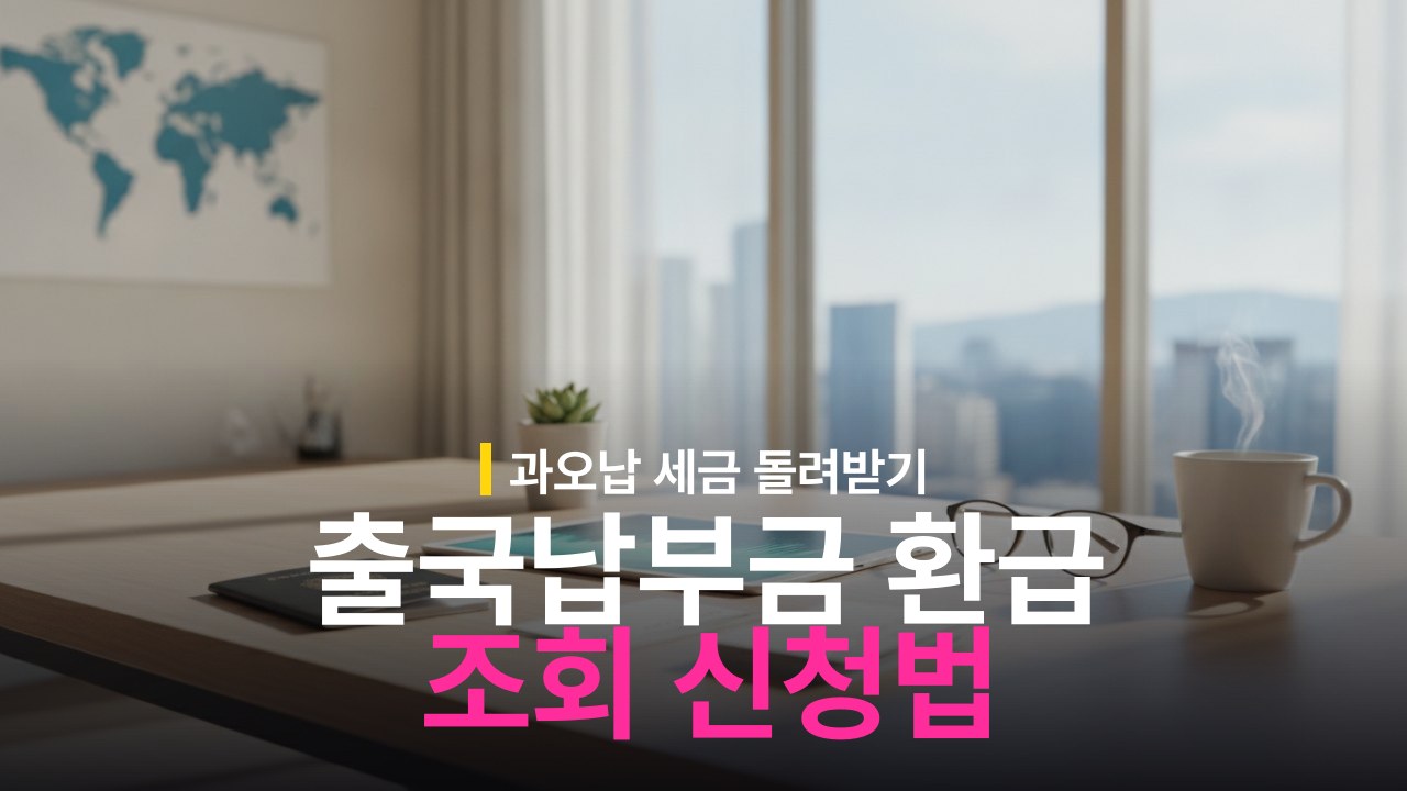 출국납부금 인하 환급 신청 대상과 환급금 조회 방법