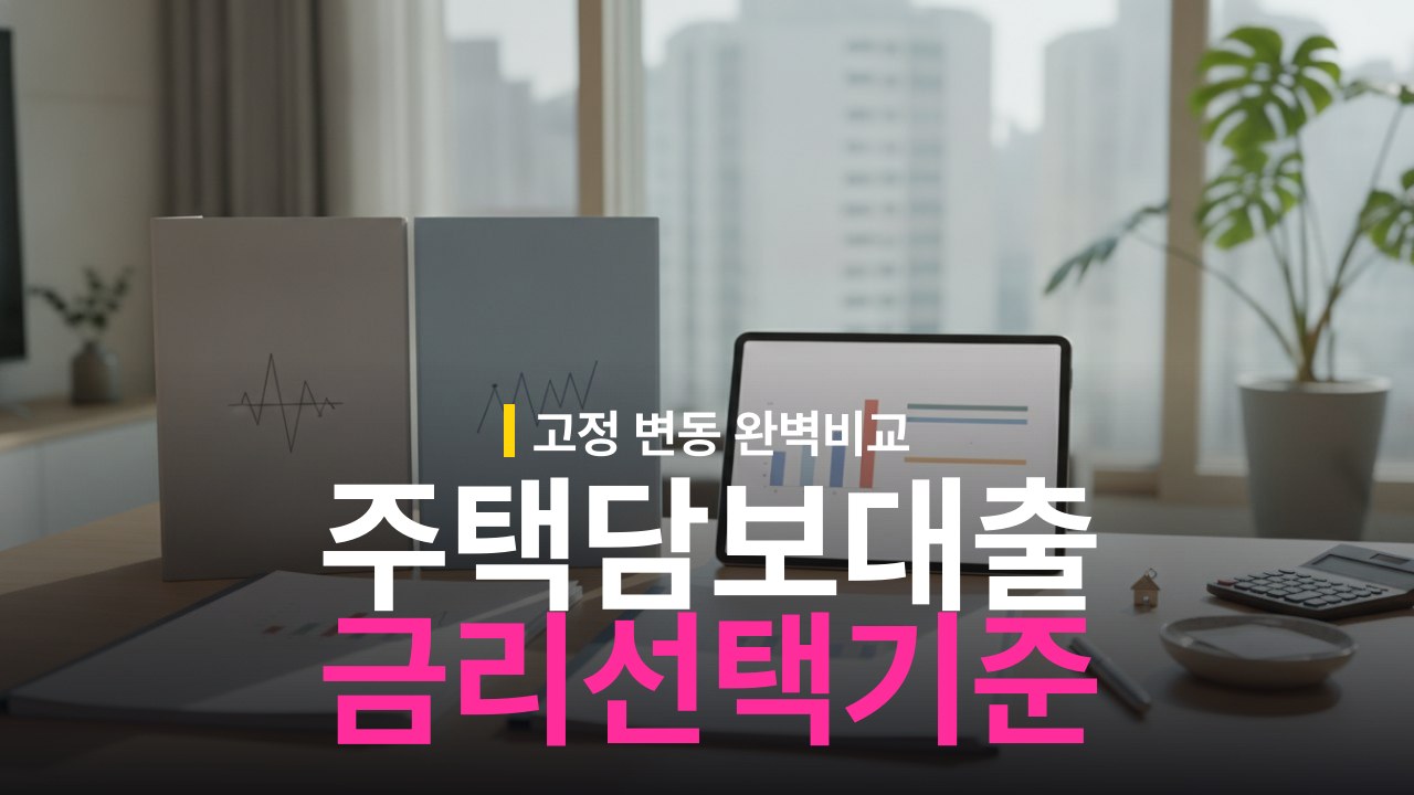 주택담보대출 고정금리 vs 변동금리 비교와 차주 선택 기준