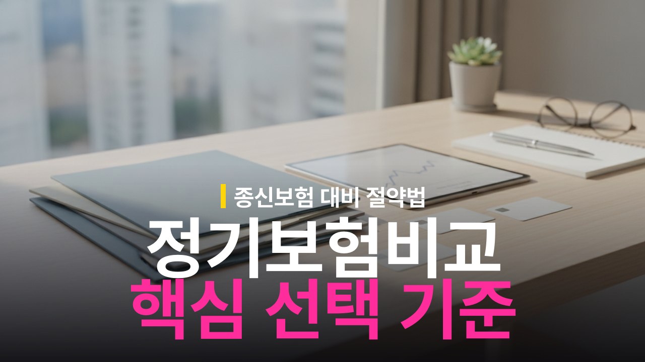 정기보험비교 핵심 기준과 선택 방법