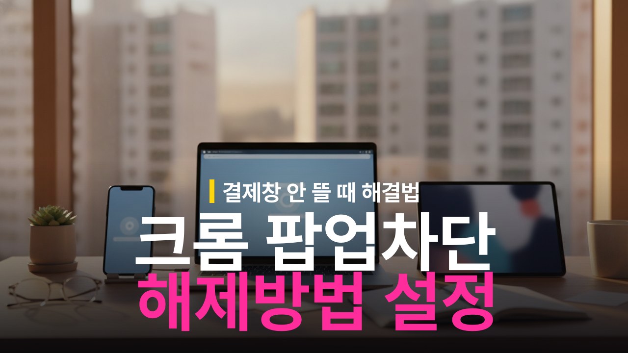 크롬 팝업 차단 해제 방법 및 특정 사이트 허용 설정