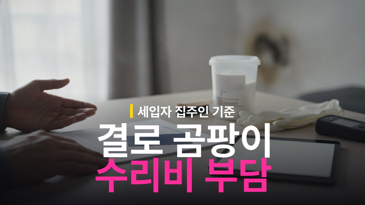 전세집 결로 곰팡이 수리비 부담 기준과 분쟁 해결 방법