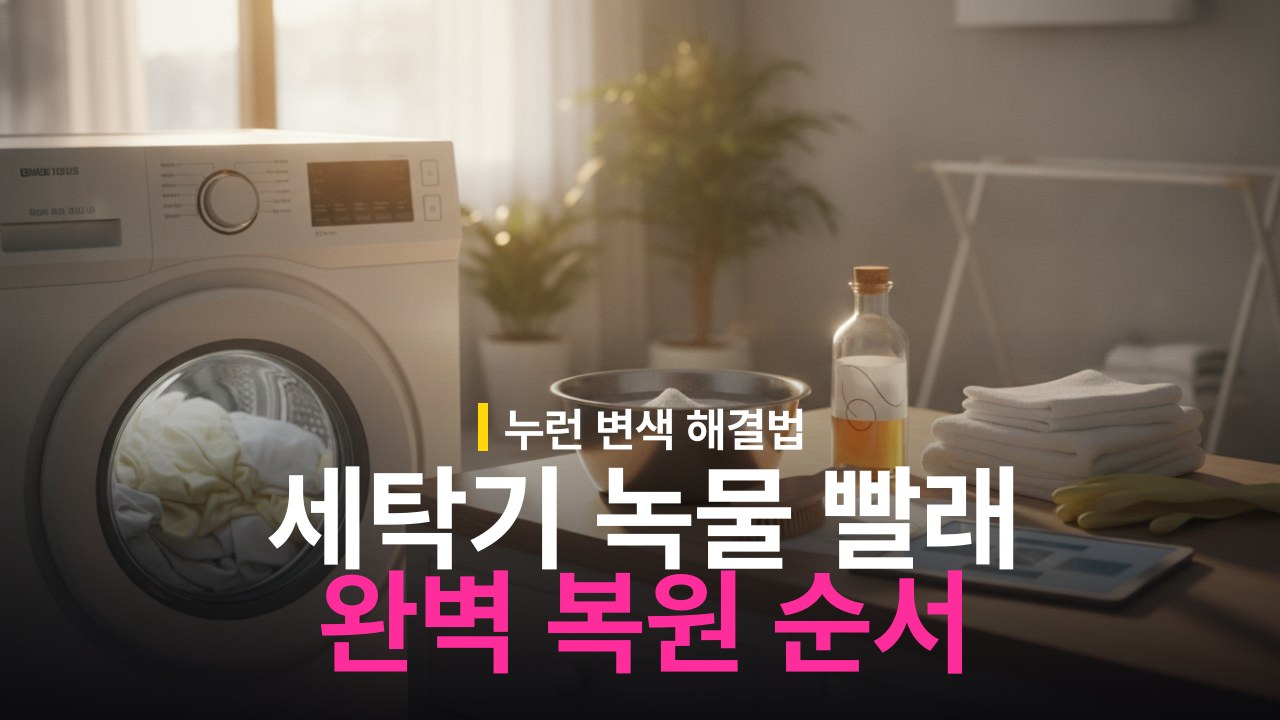 세탁기 녹물 빨래 누렇게 변했을 때 복원 방법과 세탁 순서