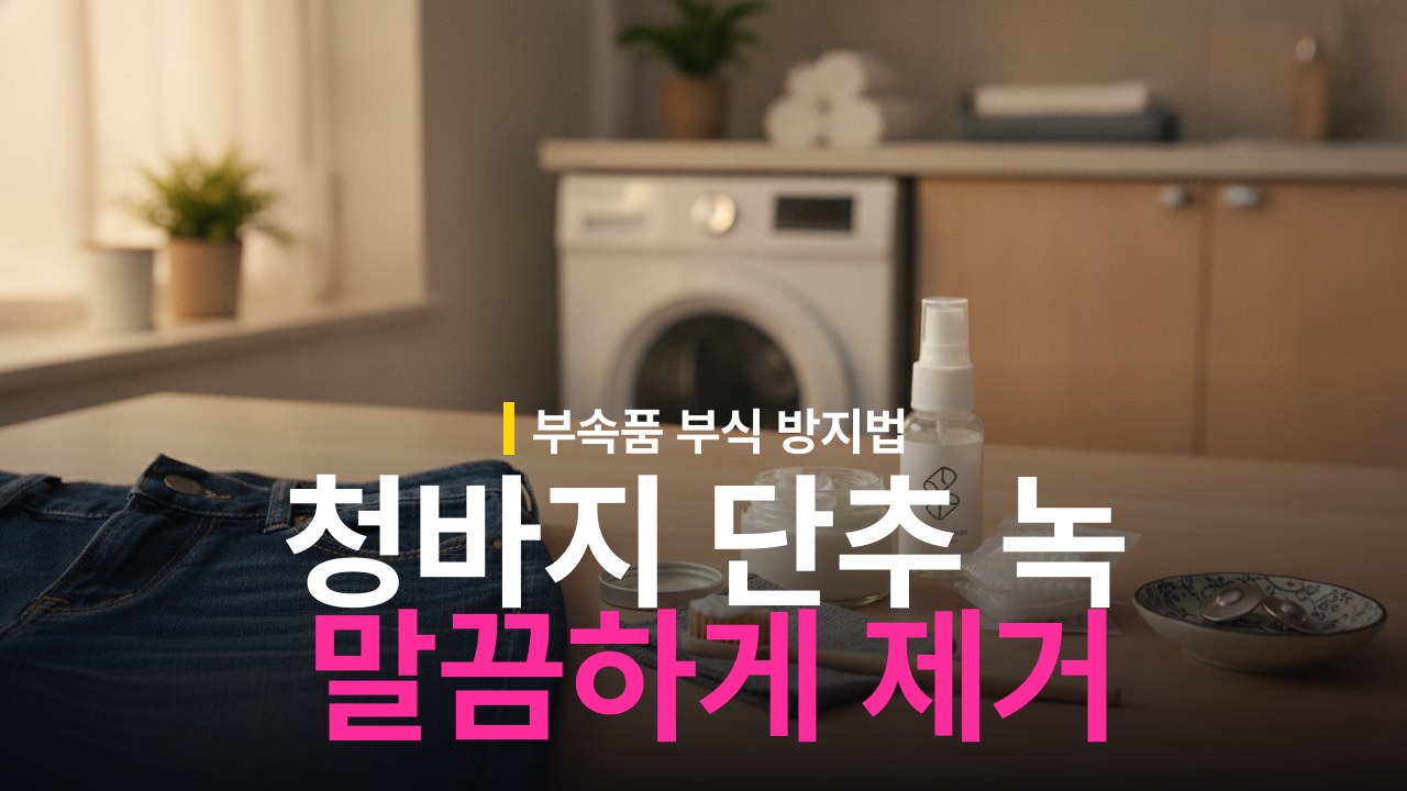 청바지 금속 단추 녹 제거 방법과 옷 부속품 부식 방지