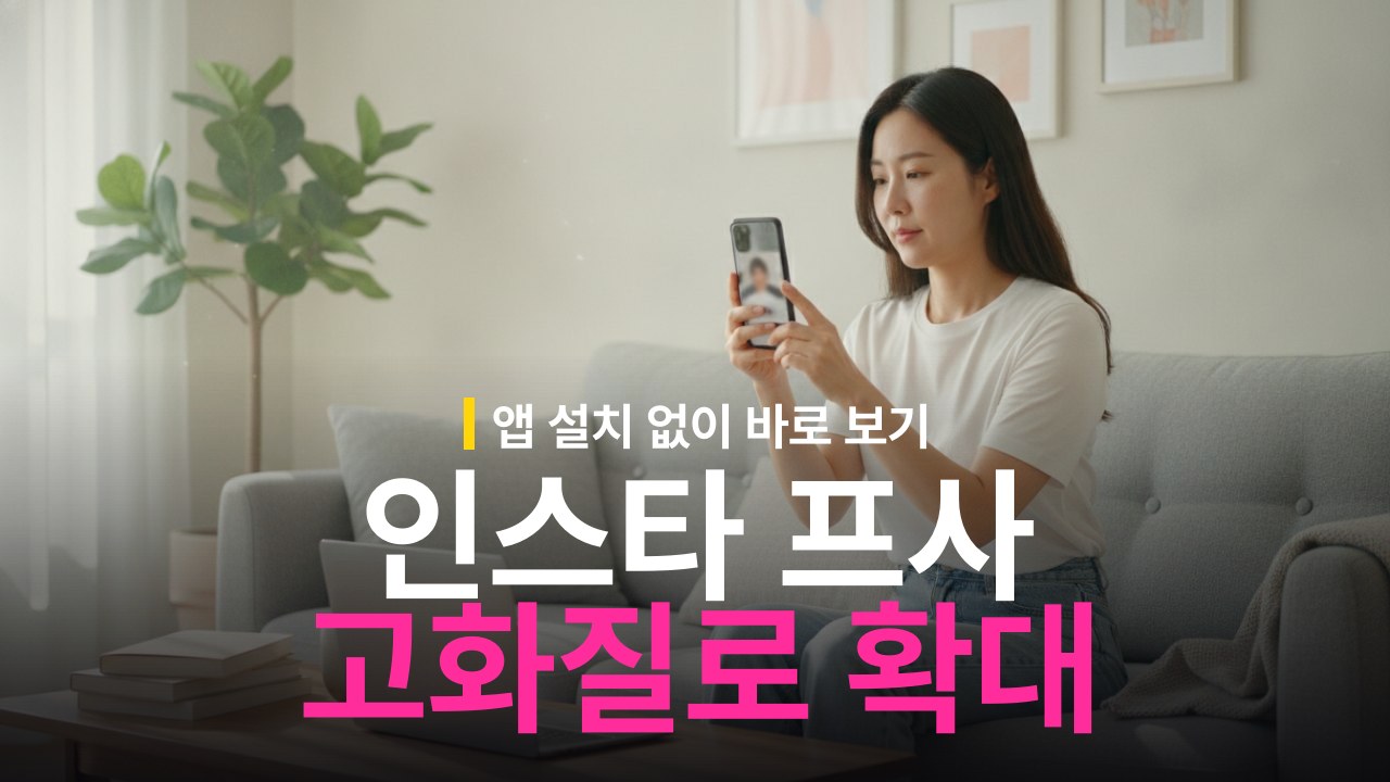 인스타그램 프로필 사진 확대 및 고화질 확인 방법