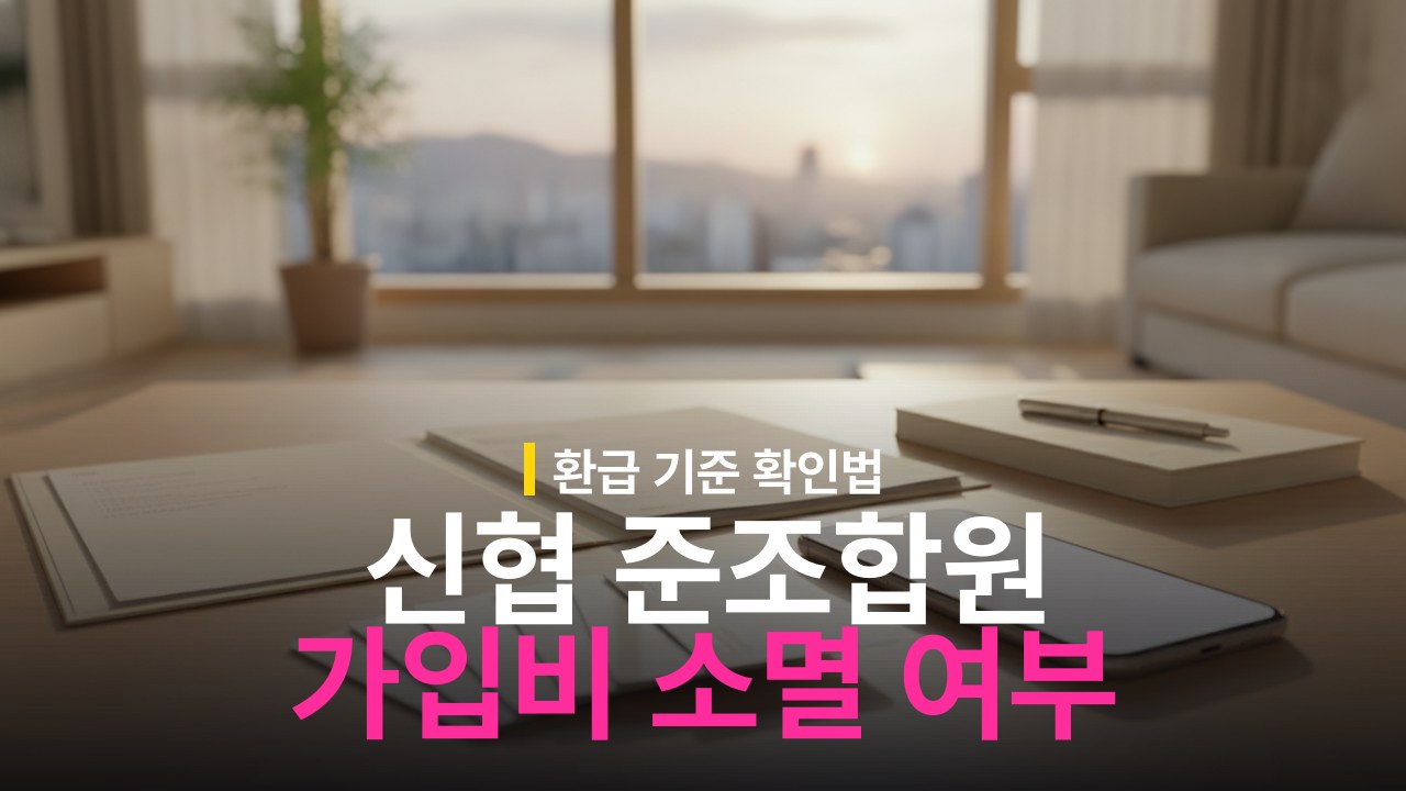 신협 준조합원 가입비 금액 기준과 소멸 여부 확인법