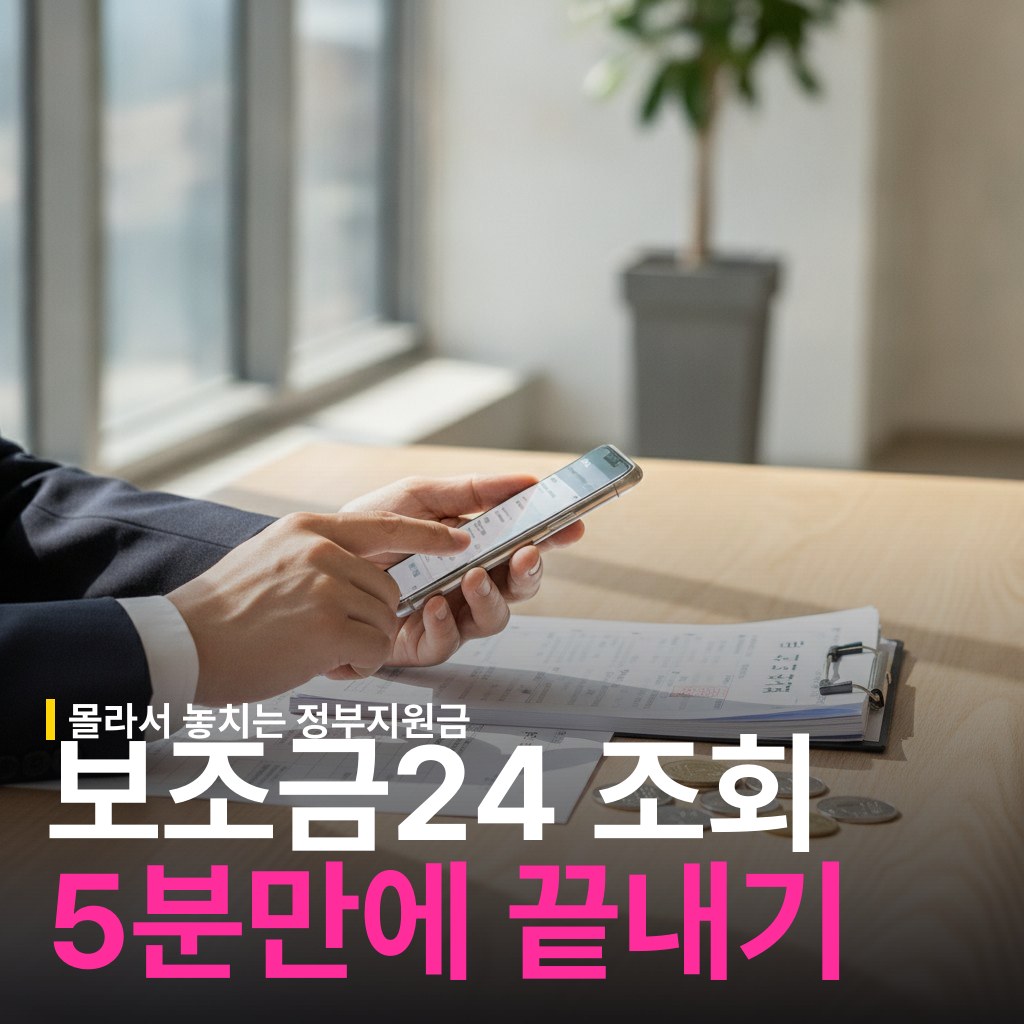 보조금24 사용법 총정리 — 내가 받을 수 있는 정부지원금 5분 만에 조회하고 신청하는 법