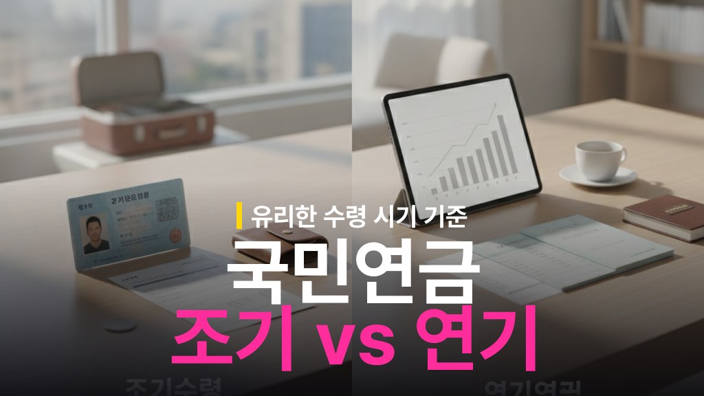 국민연금 조기수령 vs 연기연금 차이와 유리한 기준
