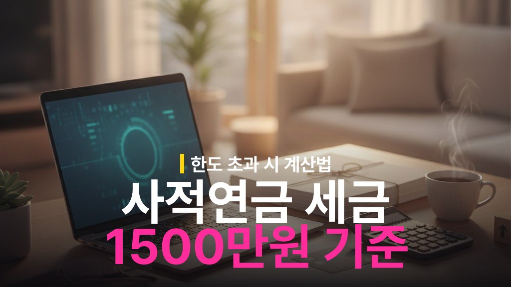 사적연금 1500만원 한도 기준과 초과 시 세금 계산