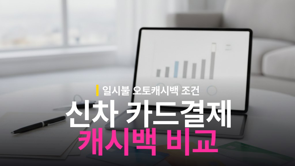 신차 카드 일시불 캐시백 비교와 신청 조건