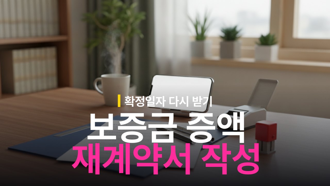 전월세 보증금 증액 재계약서 작성법과 확정일자
