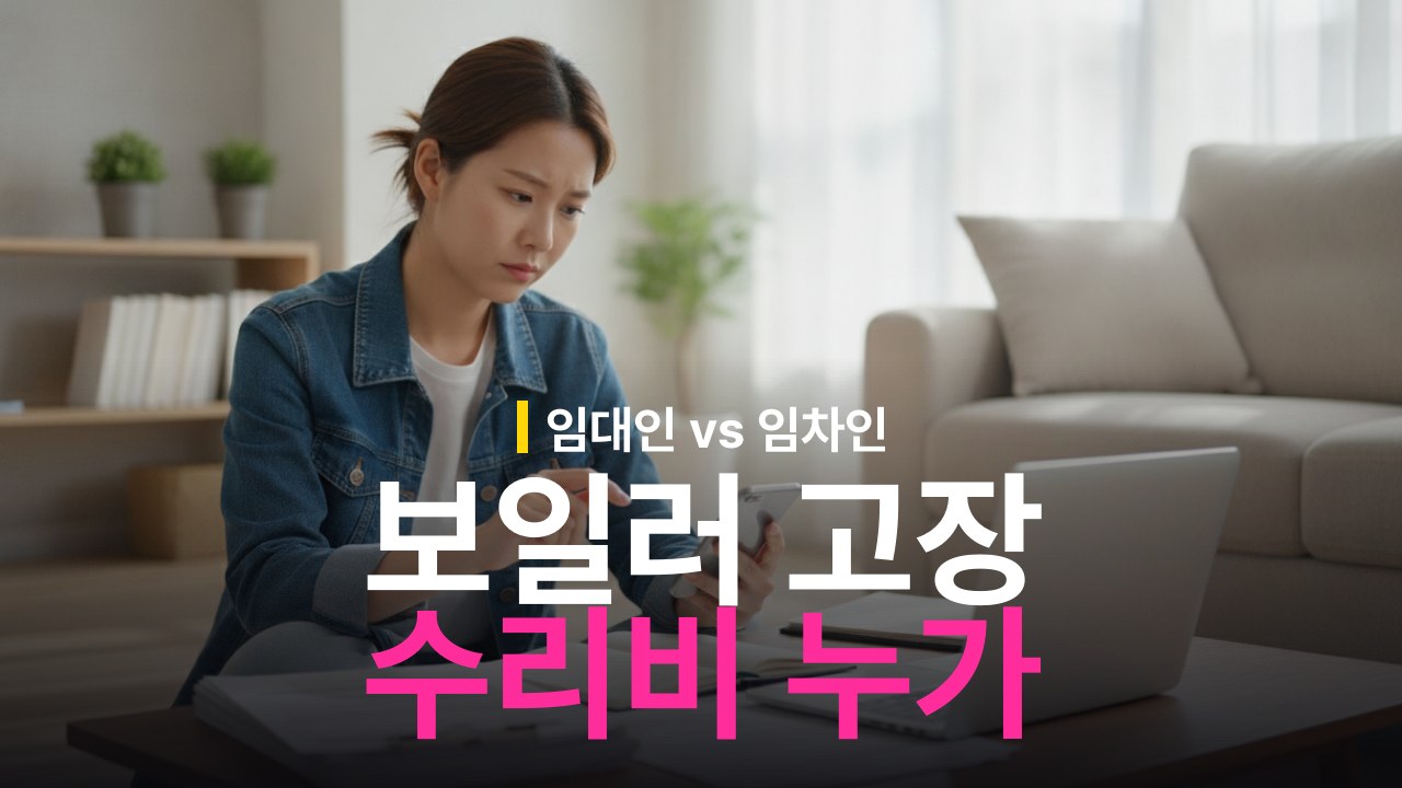 전월세 보일러 고장 수리비, 임대인 vs 임차인 기준